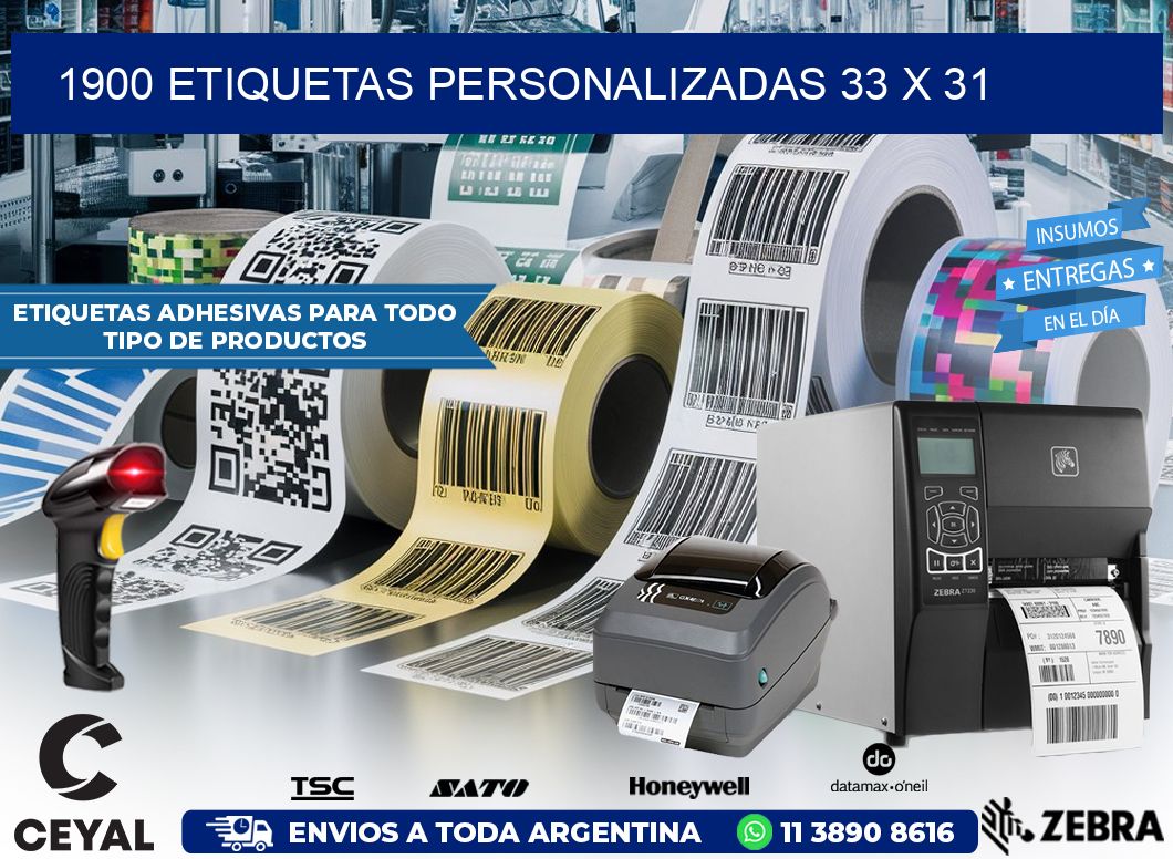 1900 ETIQUETAS PERSONALIZADAS 33 x 31