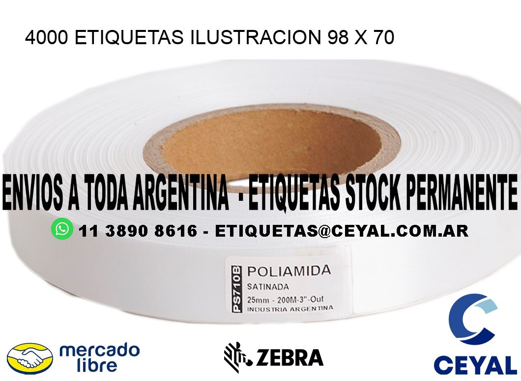 4000 ETIQUETAS ILUSTRACION 98 x 70