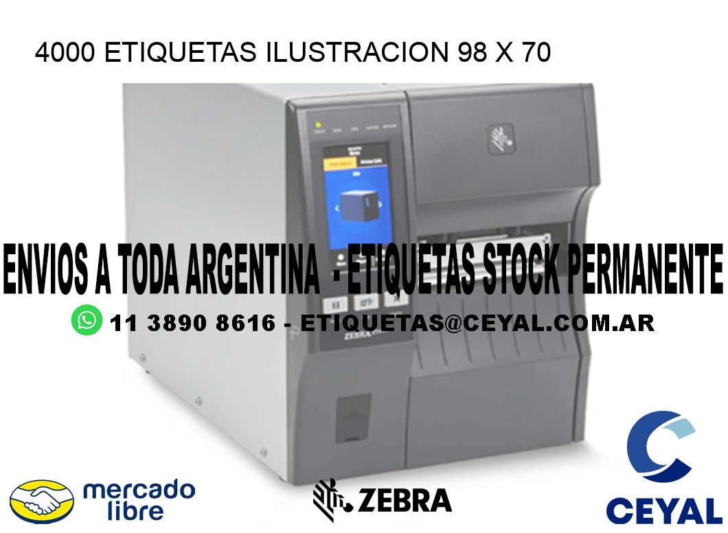 4000 ETIQUETAS ILUSTRACION 98 x 70