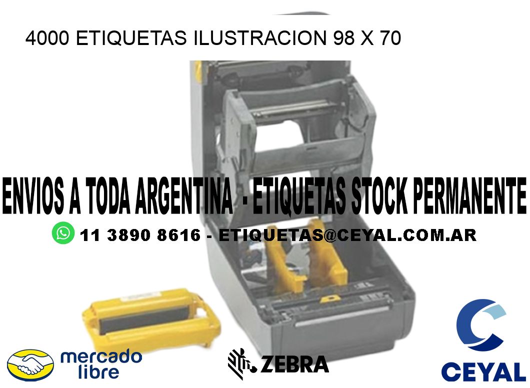 4000 ETIQUETAS ILUSTRACION 98 x 70