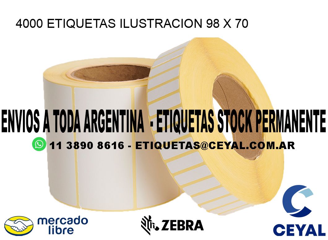 4000 ETIQUETAS ILUSTRACION 98 x 70