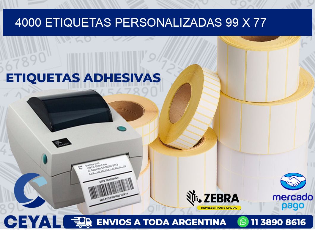 4000 ETIQUETAS PERSONALIZADAS 99 x 77