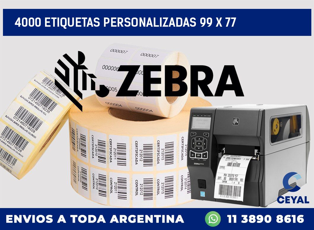 4000 ETIQUETAS PERSONALIZADAS 99 x 77