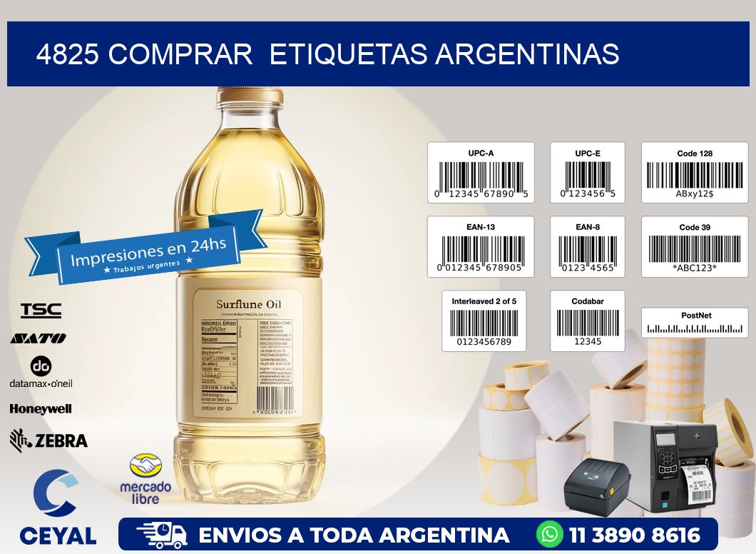 4825 COMPRAR  ETIQUETAS ARGENTINAS