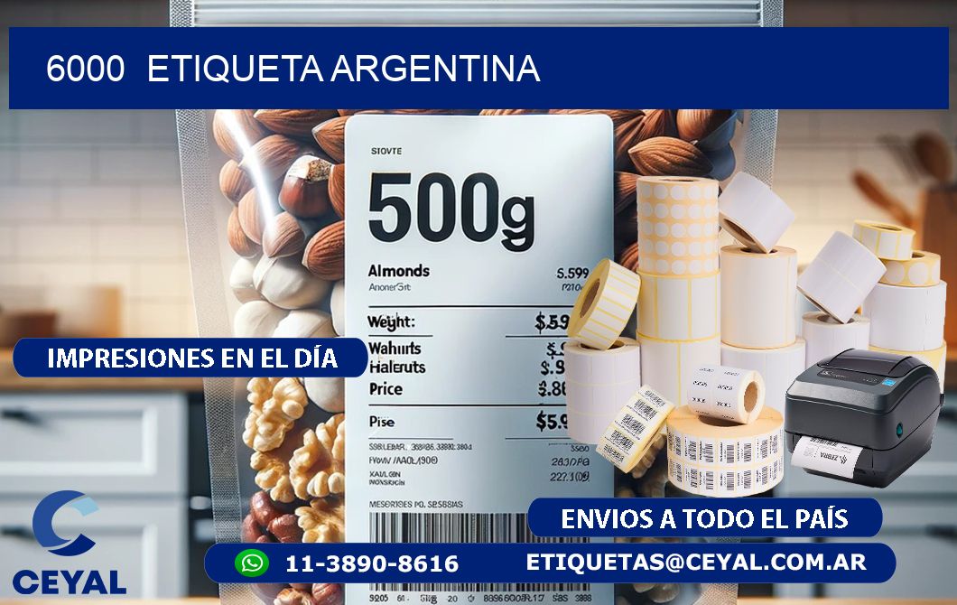 6000  ETIQUETA ARGENTINA