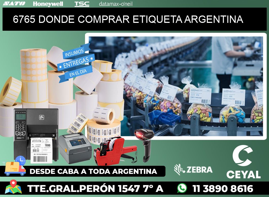 6765 DONDE COMPRAR ETIQUETA ARGENTINA