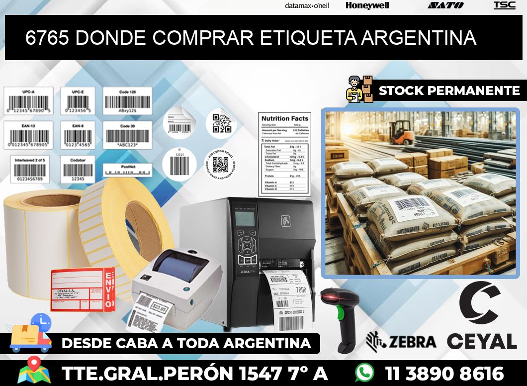 6765 DONDE COMPRAR ETIQUETA ARGENTINA