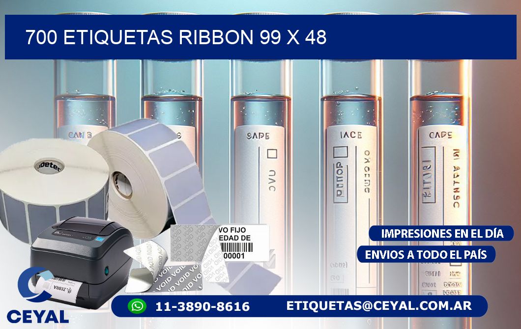 700 ETIQUETAS RIBBON 99 x 48