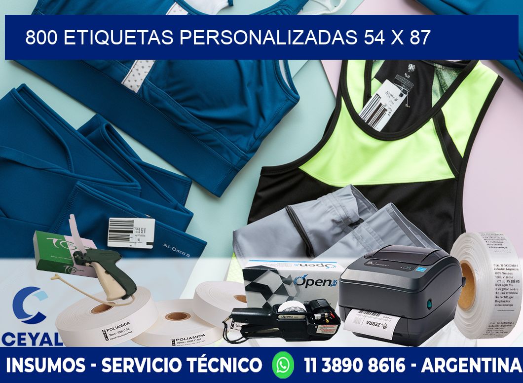 800 ETIQUETAS PERSONALIZADAS 54 x 87