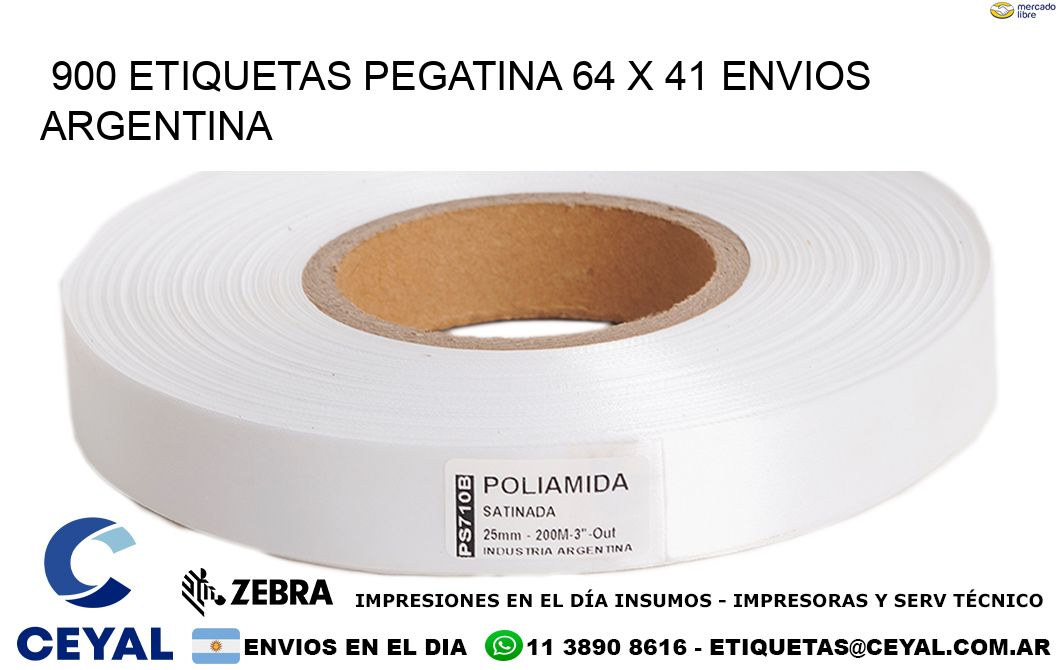 900 ETIQUETAS PEGATINA 64 x 41 ENVIOS ARGENTINA