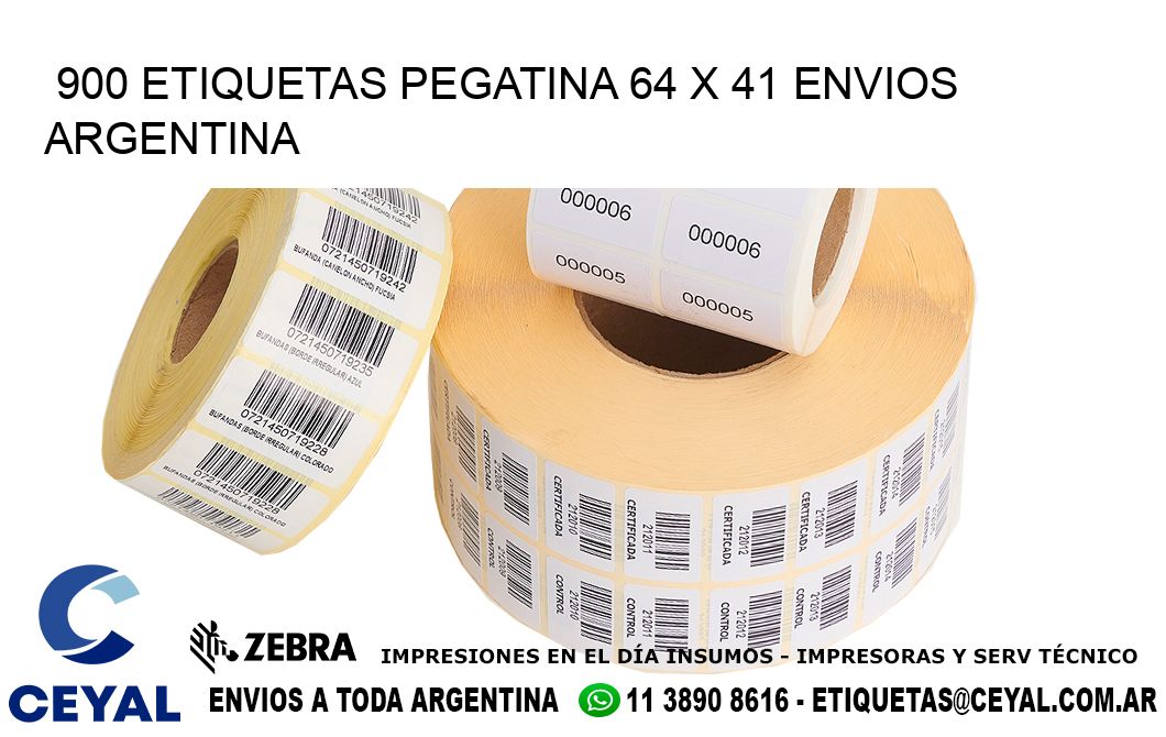 900 ETIQUETAS PEGATINA 64 x 41 ENVIOS ARGENTINA