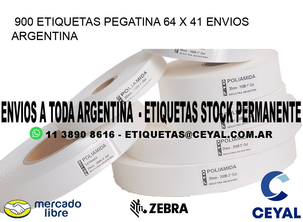 900 ETIQUETAS PEGATINA 64 x 41 ENVIOS ARGENTINA