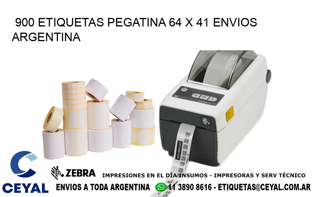 900 ETIQUETAS PEGATINA 64 x 41 ENVIOS ARGENTINA