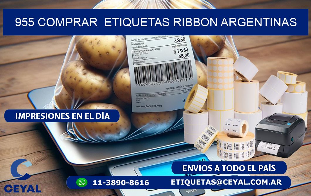 955 COMPRAR  ETIQUETAS RIBBON ARGENTINAS