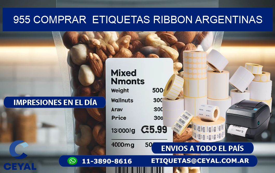 955 COMPRAR  ETIQUETAS RIBBON ARGENTINAS