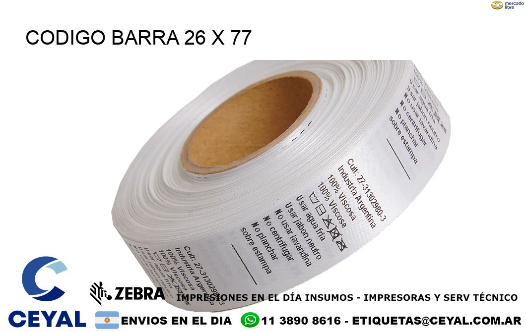 CODIGO BARRA 26 x 77