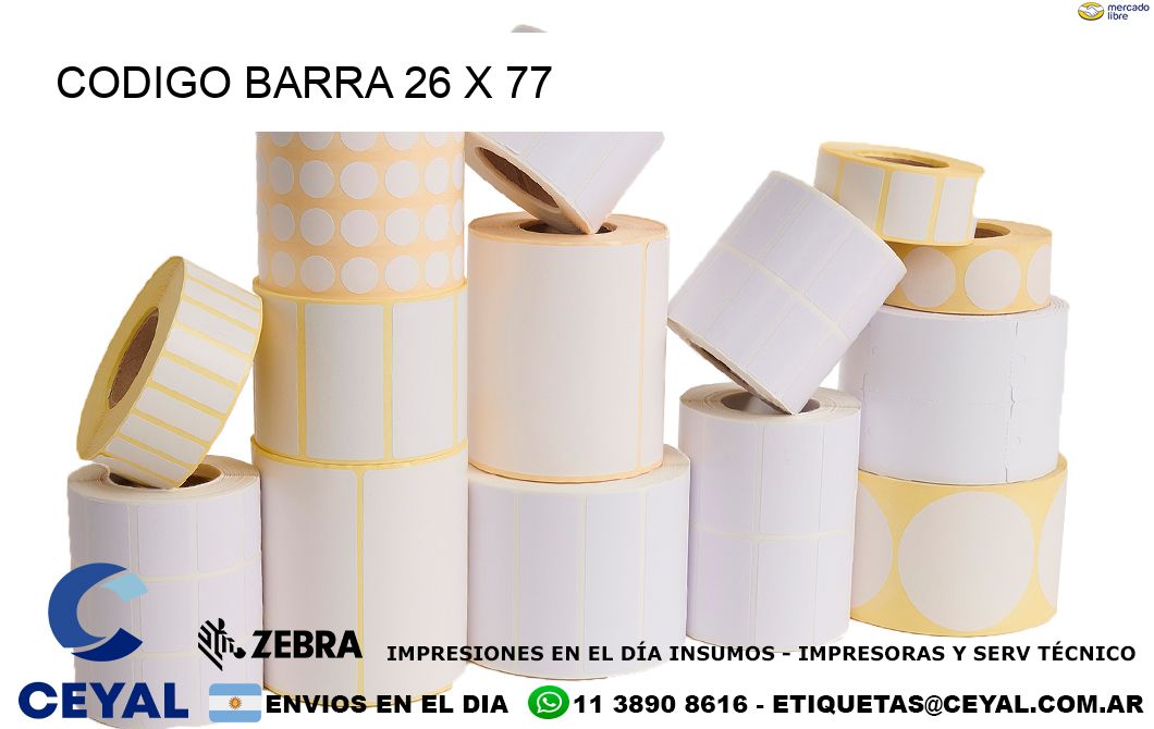 CODIGO BARRA 26 x 77