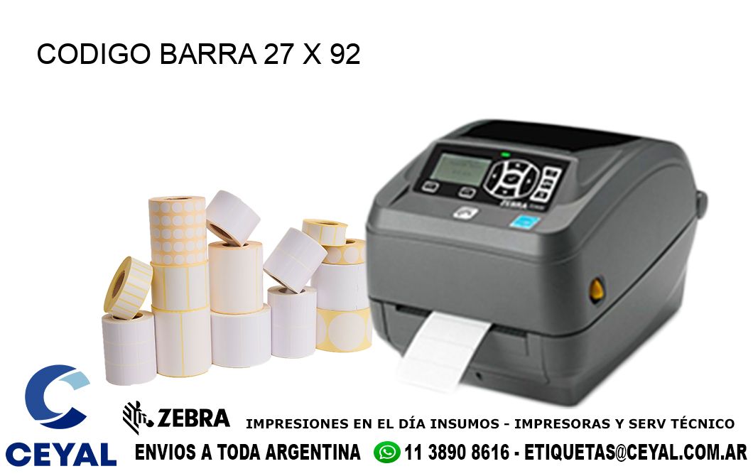 CODIGO BARRA 27 x 92