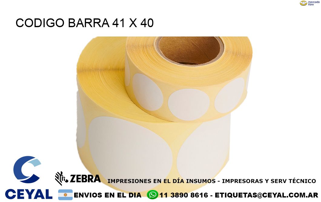 CODIGO BARRA 41 x 40