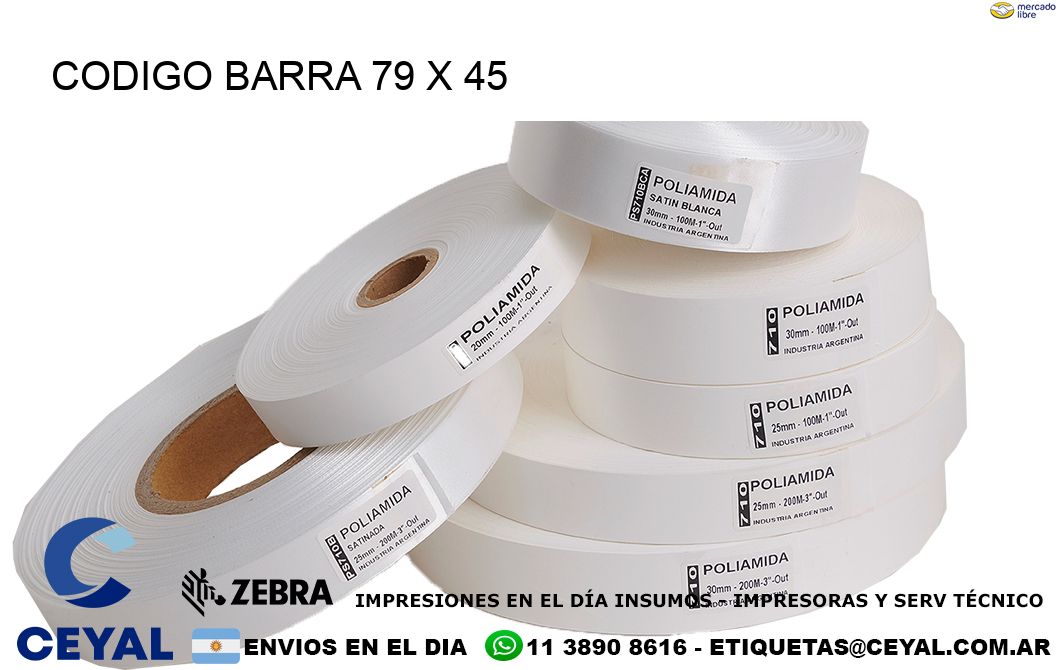 CODIGO BARRA 79 x 45