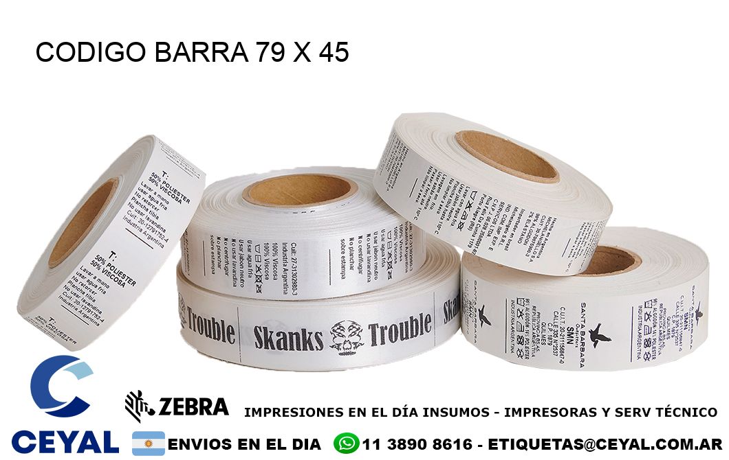 CODIGO BARRA 79 x 45