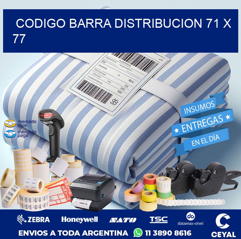 CODIGO BARRA DISTRIBUCION 71 x 77