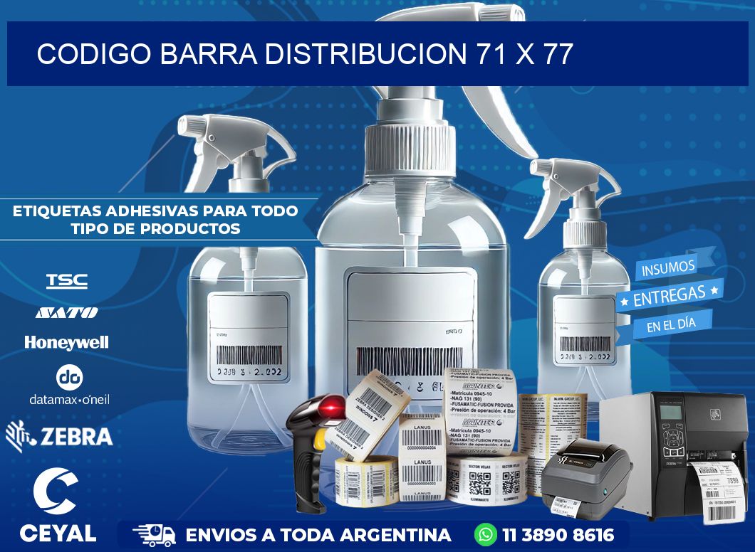 CODIGO BARRA DISTRIBUCION 71 x 77