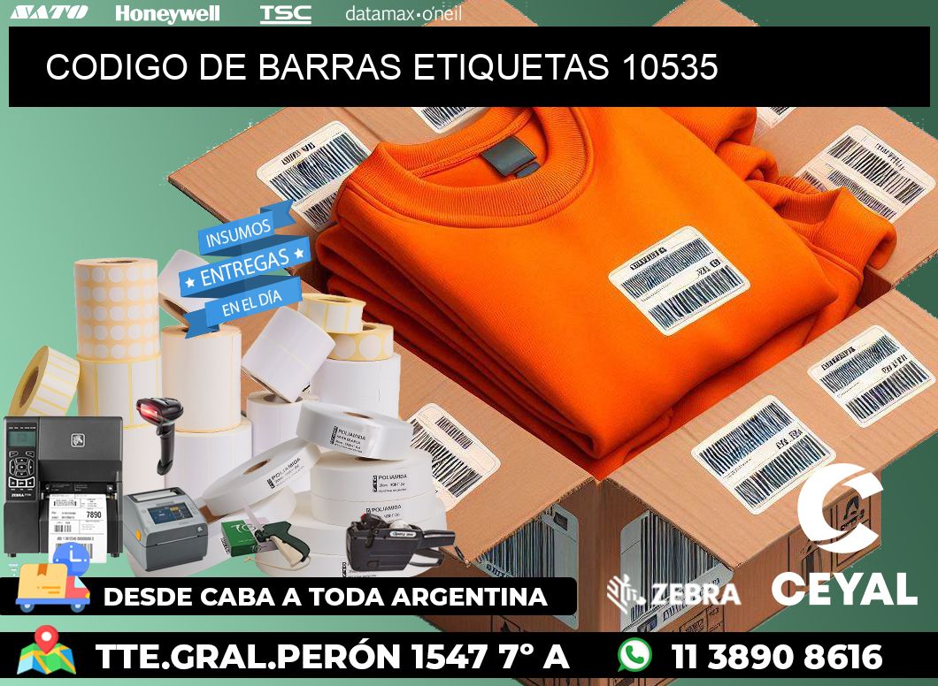 CODIGO DE BARRAS ETIQUETAS 10535