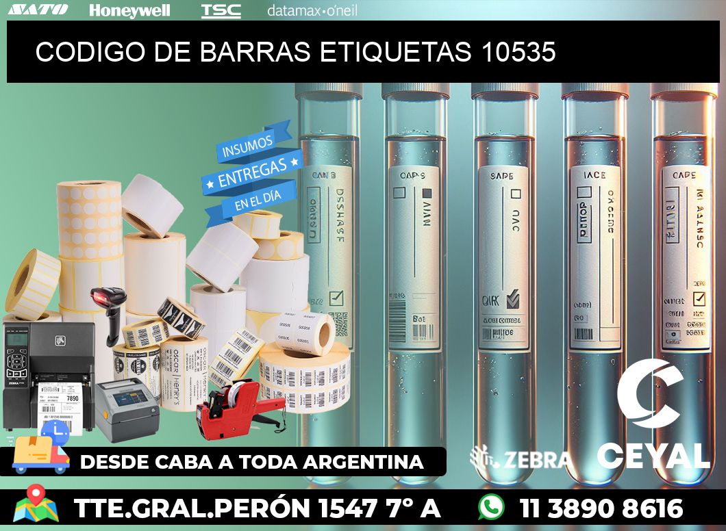 CODIGO DE BARRAS ETIQUETAS 10535
