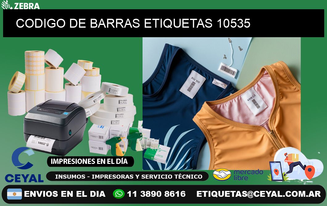 CODIGO DE BARRAS ETIQUETAS 10535