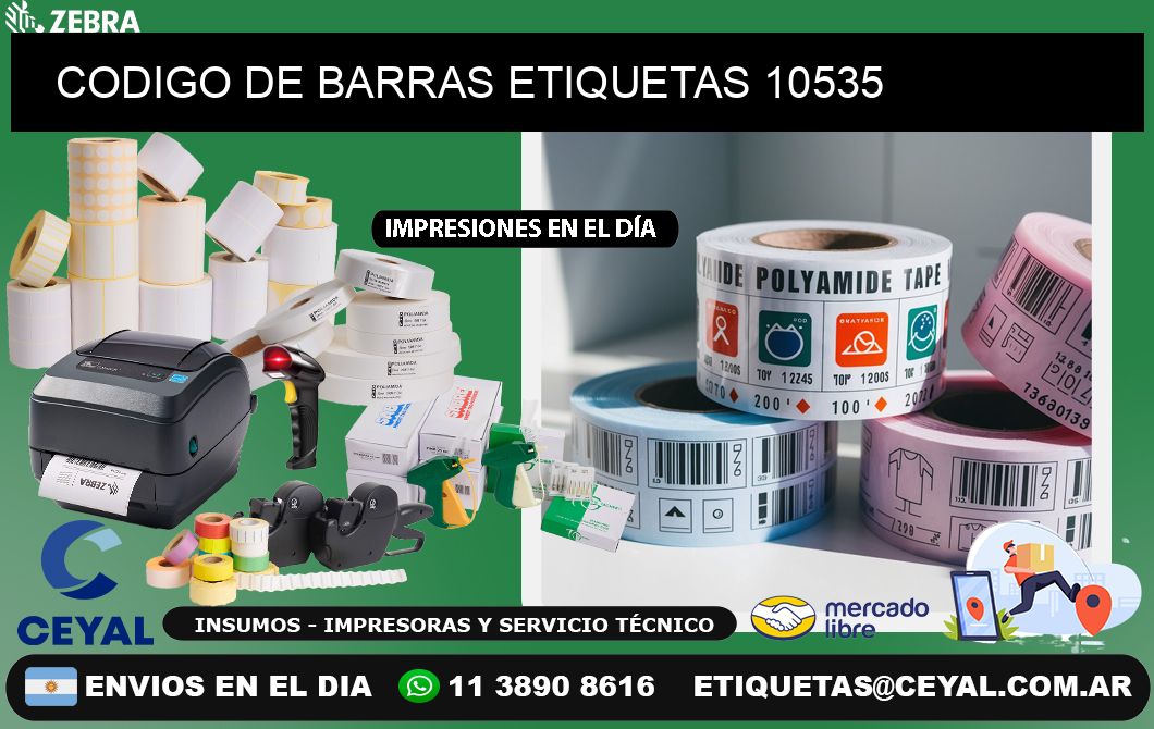 CODIGO DE BARRAS ETIQUETAS 10535