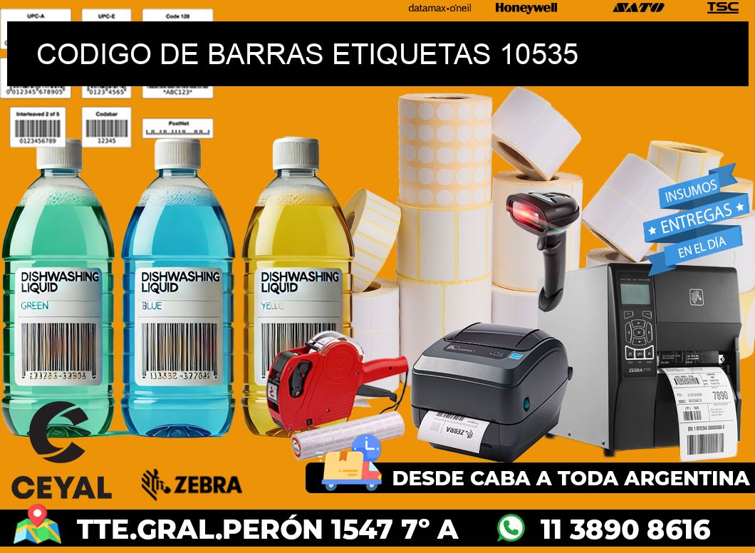CODIGO DE BARRAS ETIQUETAS 10535