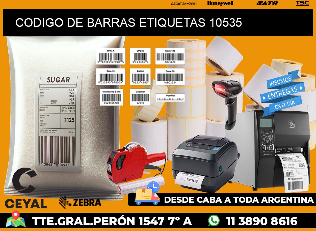 CODIGO DE BARRAS ETIQUETAS 10535