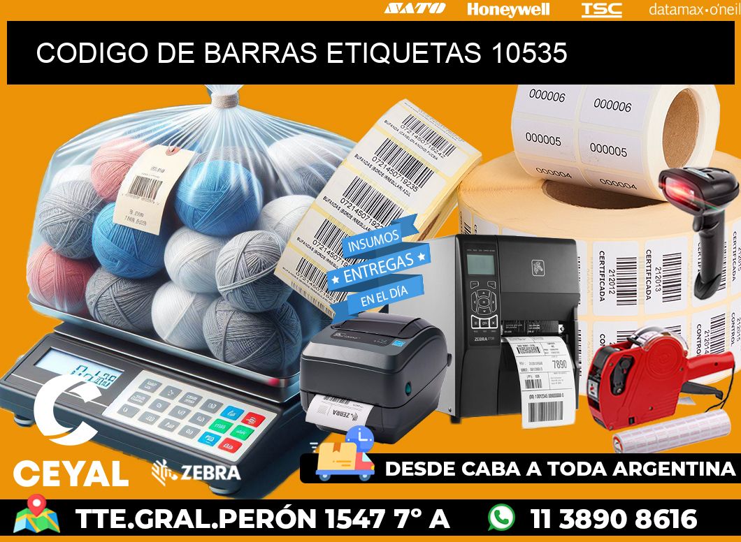 CODIGO DE BARRAS ETIQUETAS 10535