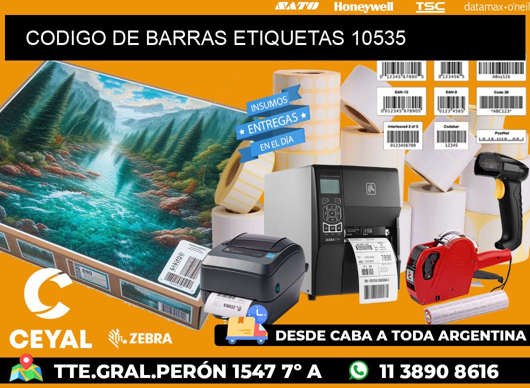 CODIGO DE BARRAS ETIQUETAS 10535