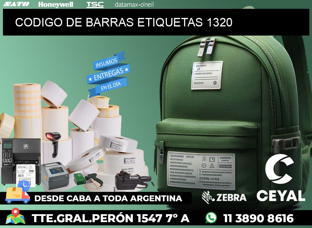 CODIGO DE BARRAS ETIQUETAS 1320