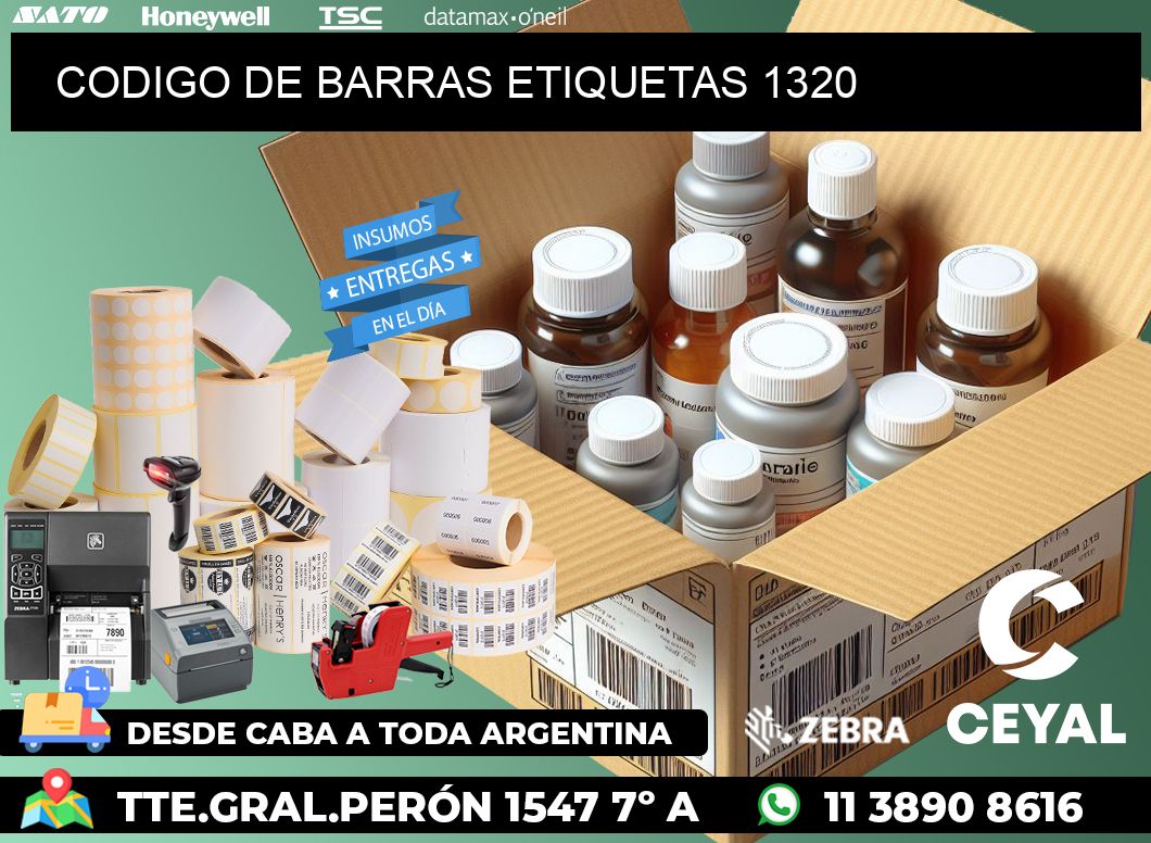 CODIGO DE BARRAS ETIQUETAS 1320