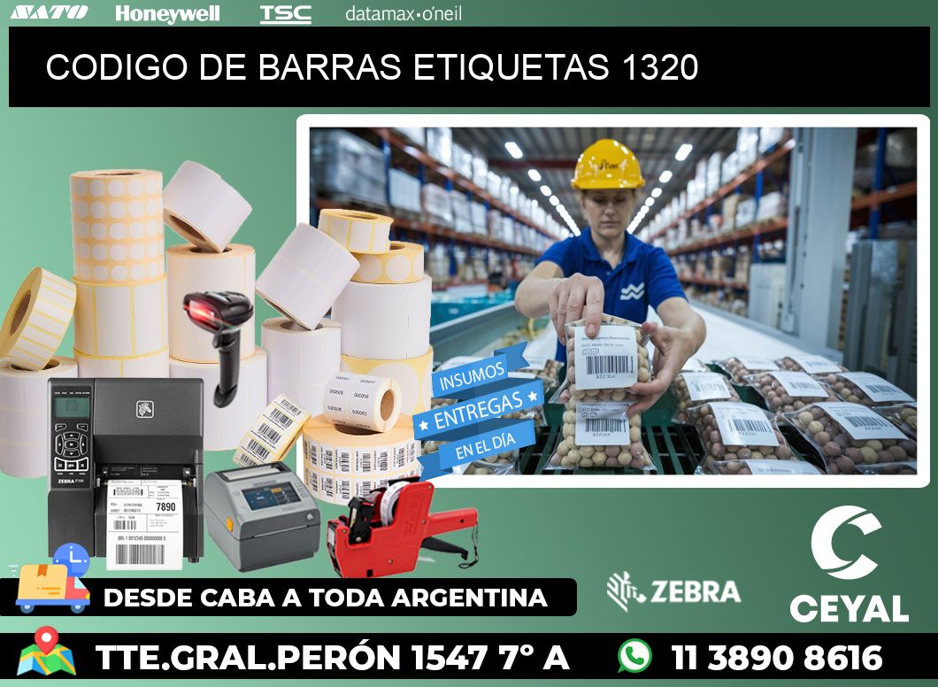 CODIGO DE BARRAS ETIQUETAS 1320