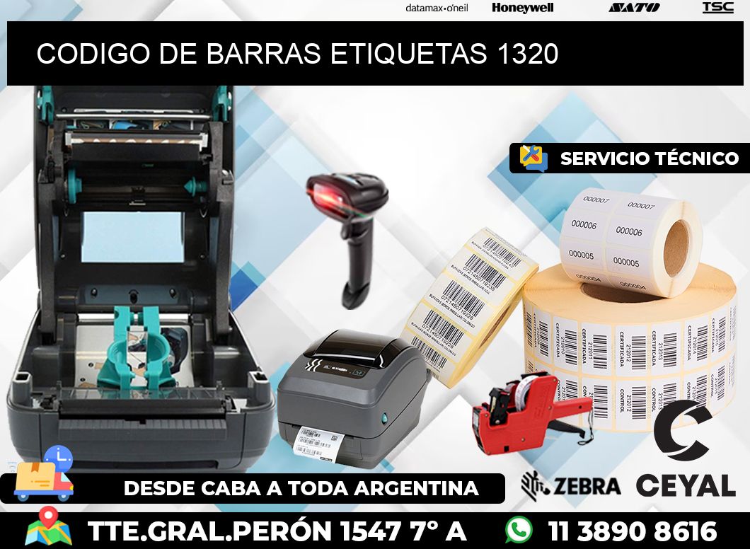 CODIGO DE BARRAS ETIQUETAS 1320