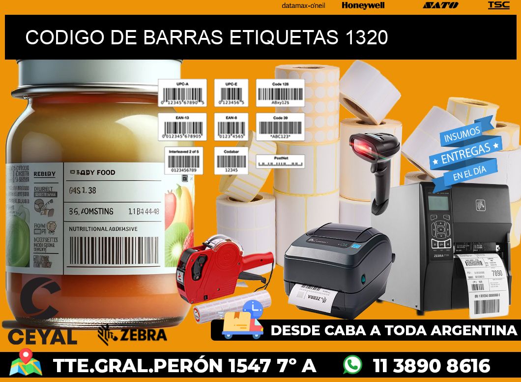 CODIGO DE BARRAS ETIQUETAS 1320