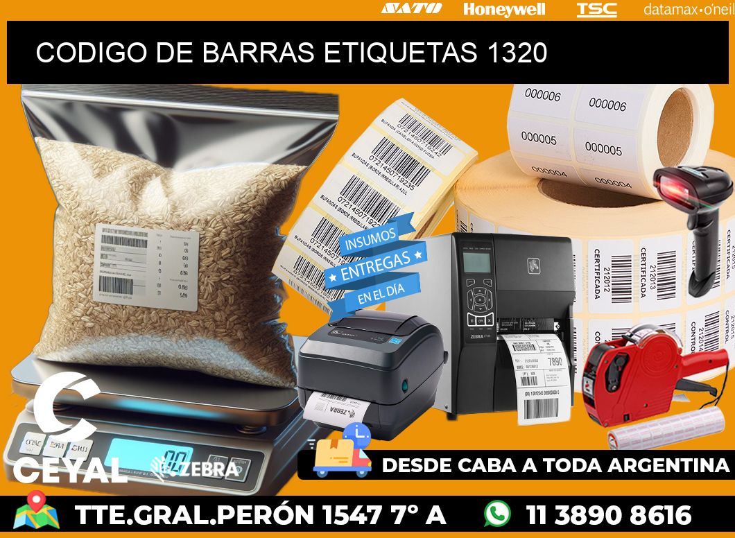 CODIGO DE BARRAS ETIQUETAS 1320