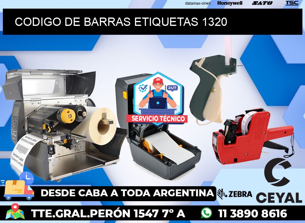 CODIGO DE BARRAS ETIQUETAS 1320