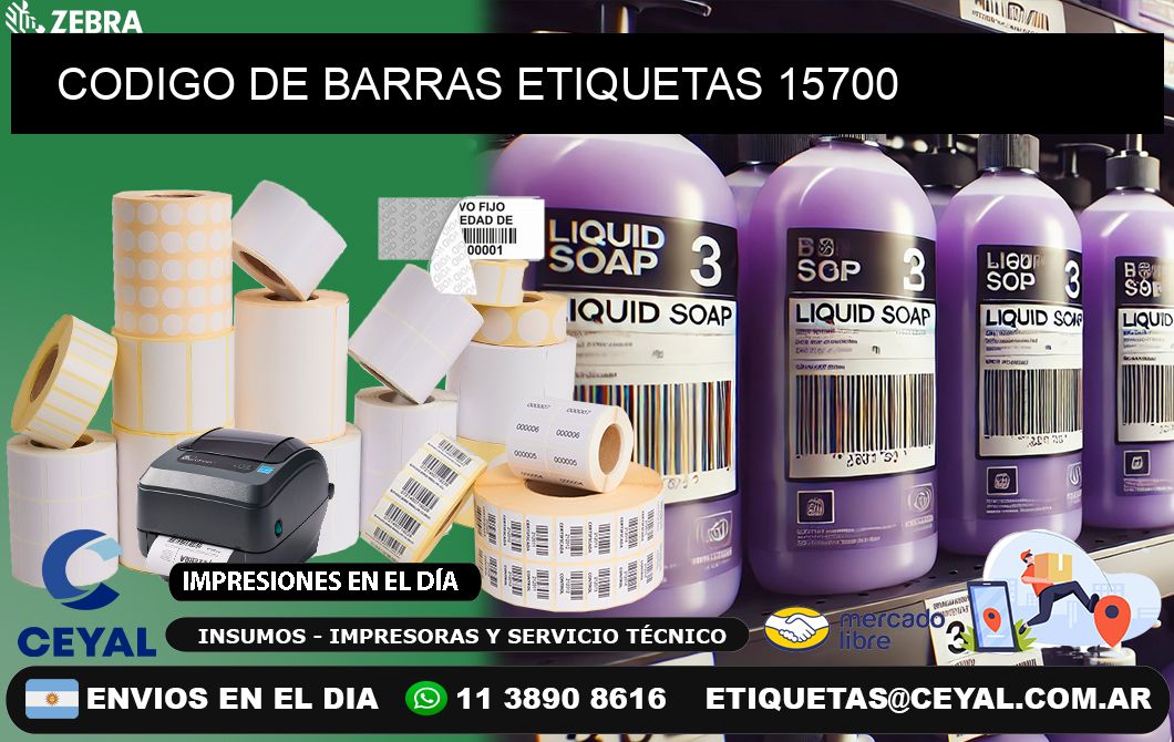 CODIGO DE BARRAS ETIQUETAS 15700