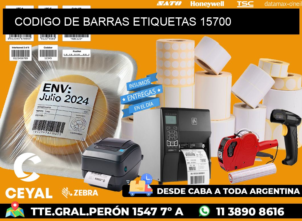 CODIGO DE BARRAS ETIQUETAS 15700