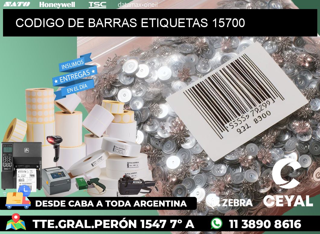 CODIGO DE BARRAS ETIQUETAS 15700