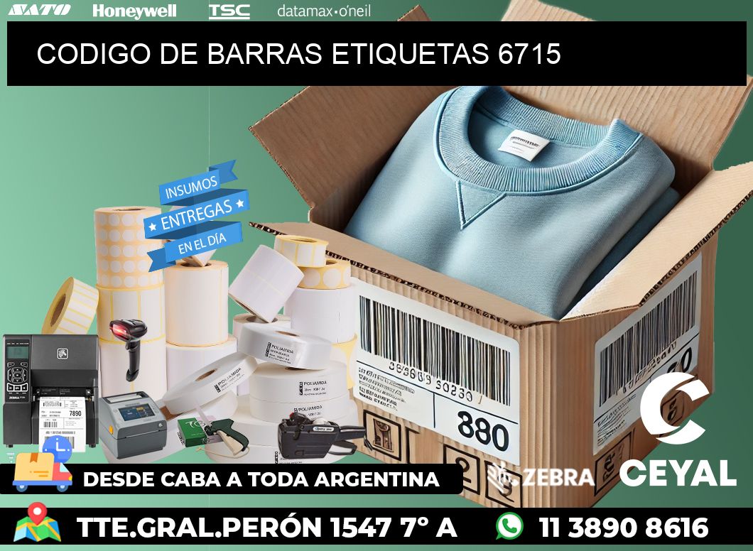 CODIGO DE BARRAS ETIQUETAS 6715