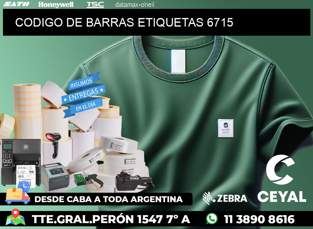 CODIGO DE BARRAS ETIQUETAS 6715
