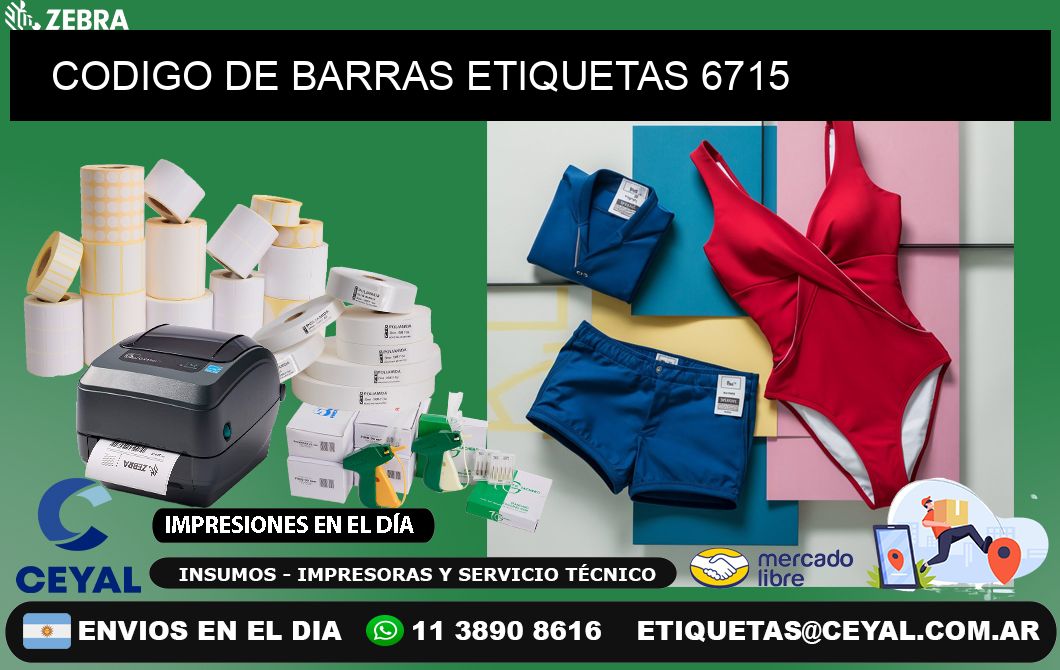 CODIGO DE BARRAS ETIQUETAS 6715