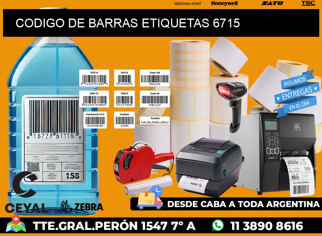 CODIGO DE BARRAS ETIQUETAS 6715