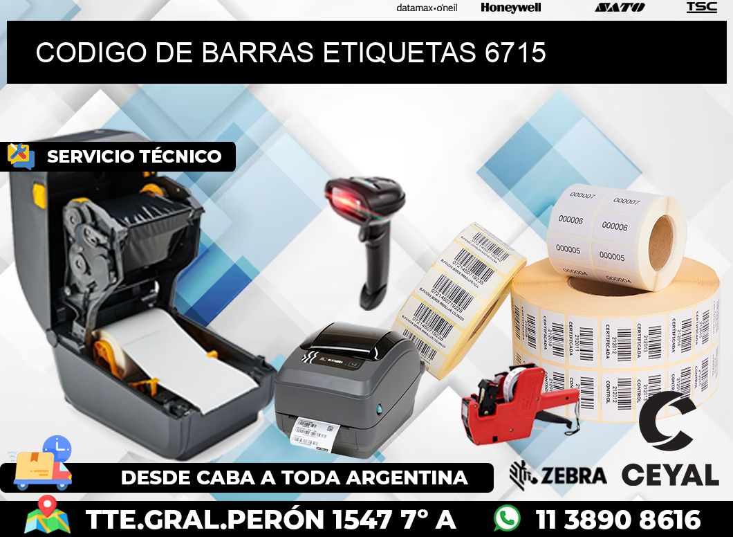 CODIGO DE BARRAS ETIQUETAS 6715